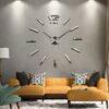 DIY Modern Style Mirror Design Self-Adhesive Wall Clock - Image 3