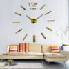 DIY Modern Style Mirror Design Self-Adhesive Wall Clock - Image 2