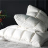 Natural Goose Down Rectangle Shaped Pillow for Sleeping 2 pcs Set - Image 2